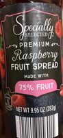 Specially selected premium raspberry fruit spread