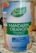 Sweet harvest mandarin oranges whole segments in light syrup