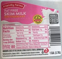Fat free skim milk