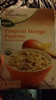 Tropical mango passion granola cereal, tropical mango passion