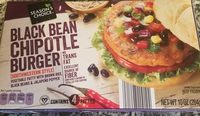 Black bean chipotle burger vegan vegetable burger with brown rice, black beans & jalapeno pepper, black bean