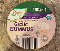 Organic garlic hummus