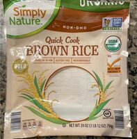 Organic quick cook brown rice