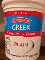 Greek whole milk yogurt plain