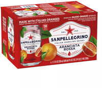 Sparkling blood orange beverage with 16% orange juice and 3% blood orange juice from concentrate, aranciata rossa