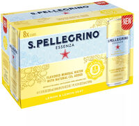 Flavored mineral water, lemon & lemon zest
