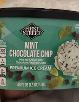 Mint chocolate chip premium ice cream