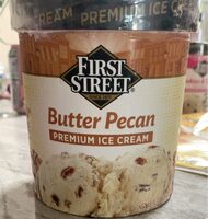 First street butter pecan premium ice cream