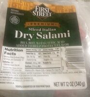 Premium sliced italian dry salami