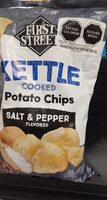 Salt & pepper flavored kettle cooked potato chips