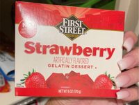 Strawberry, artificial flavored gelatin, dessert