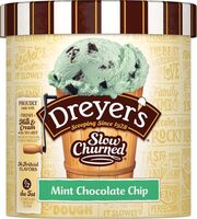 Slow churned mint chocolate chip light ice cream