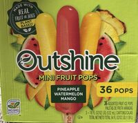 Mini Fruit Pops Pineapple Watermelon Mango