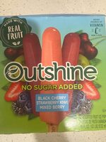 Outshine NO SUGAR ADDED BLACK CHERRY STRAWBERRY KIWI MIXED BERRY