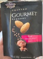 Crafted gourmet almonds, pink himalayan salt