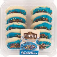 Blue frosted sugar cookies