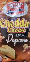 Cheddar cheese flavored popcorn