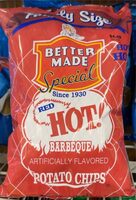 Red hot bbq potato chips