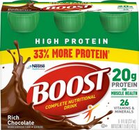 High protein complete nutritional drink rich chocolate