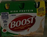 High protein complete nutritional drink creamy strawberry