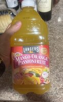 Mango orange passion fruit juice cocktail