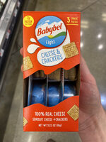 Mini light 100% real semisoft cheese + crackers snack