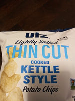 Lightly salted thin cut cooked kettle style potato chips