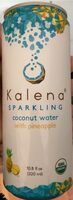 Sparkling coconut water drink with pineapple organic