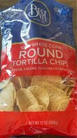 White corn round tortilla chips