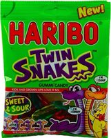 Twin snakes sweet sour gummy candy