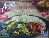 INDIAN PALAK PANEER Creamed Spinach & Cheese with Rajmah Dal