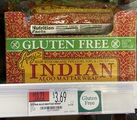 Indian aloo mattar wrap