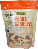 Organic Dry Roasted & Salted Whole Cashews