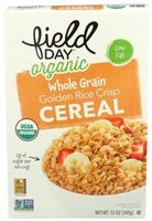 Whole Grain Golden Rice Crisps Organic Cereal