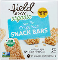 Organic Vanilla Crispy Rice Snack Bars