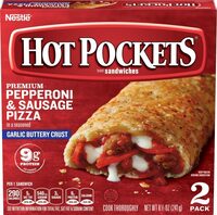 Garlic buttery crust pepperoni & sausage frozen pizza