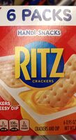 Kraft handi-snacks ritz two compartment snacks crackers n cheez 1x5.7 oz