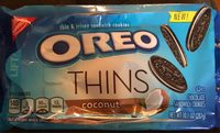Oreo thins cookies coconut 1x10.1 oz
