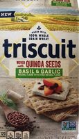Basil & garlic woven with quinoa seeds crackers, basil & garlic