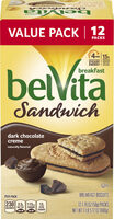Dark chocolate creme sandwich breakfast biscuits