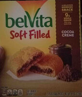 Cocoa creme soft filled baked biscuits