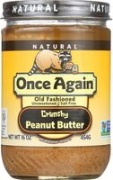Peanut Butter Crunchy Unsweetened & Salt Free