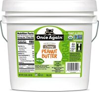 Organic Peanut Butter - Creamy - Unsweetened & Salt Free
