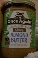 Organic Almond Butter - No-Stir - Sweetened - Salted - Creamy