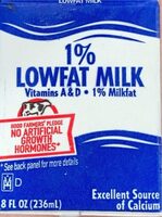 1% lowfat milk carton