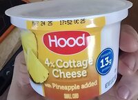 Hood, small curd 4% cottage cheese with pineapple added