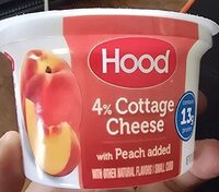 Lowfat cottage cheese with peaches