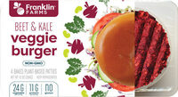 Beet & kale veggie burger baked plant based patties