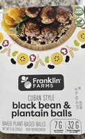 Cuban style, black bean and plantain balls