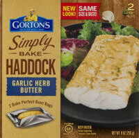 Simply bake haddock garlic herb butter fish fillets